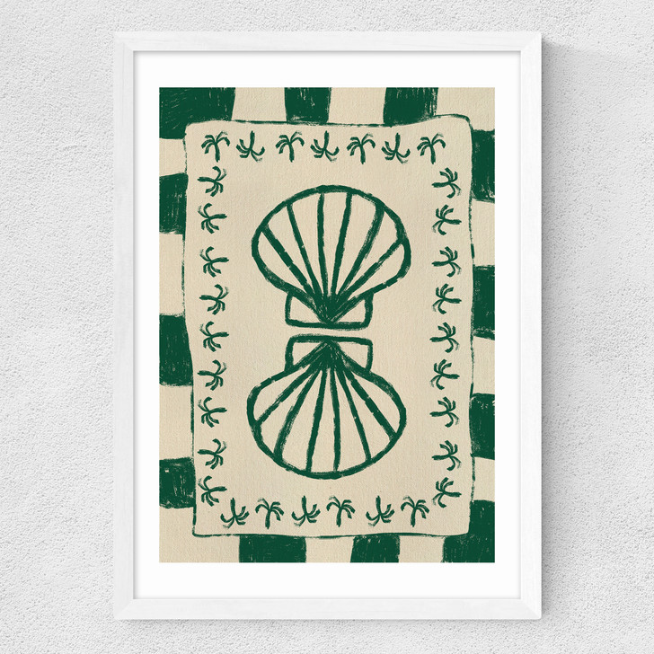 Seashell Symphony Medium White Frame