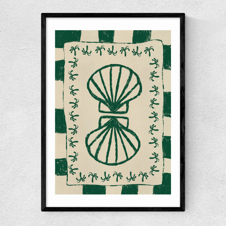 Seashell Symphony Narrow Black Frame