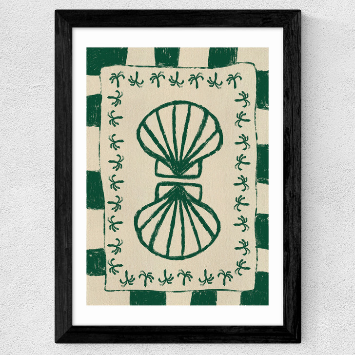 Seashell Symphony Wide Black Frame
