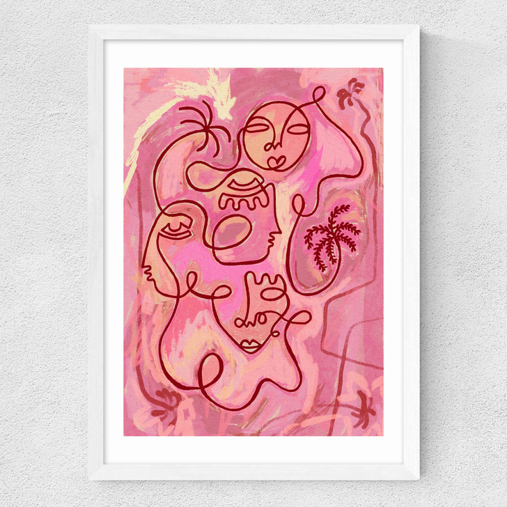 Escape to Peace Medium White Frame