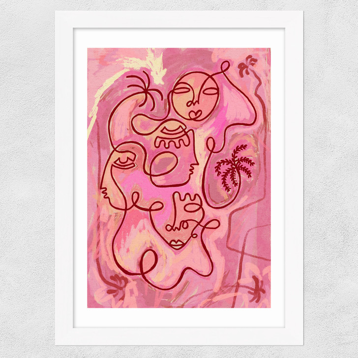 Escape to Peace Wide White Frame