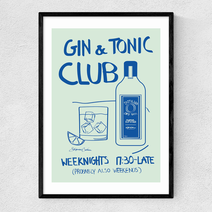 Gin & Tonic Club Narrow Black Frame