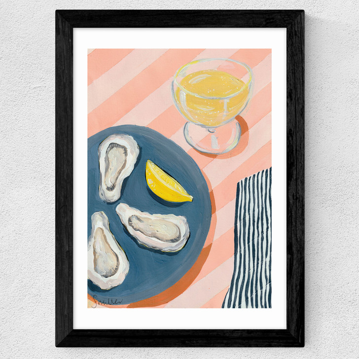Sunny Oysters Wide Black Frame