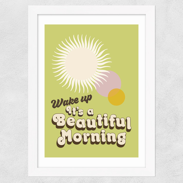 Wake UP Wide White Frame