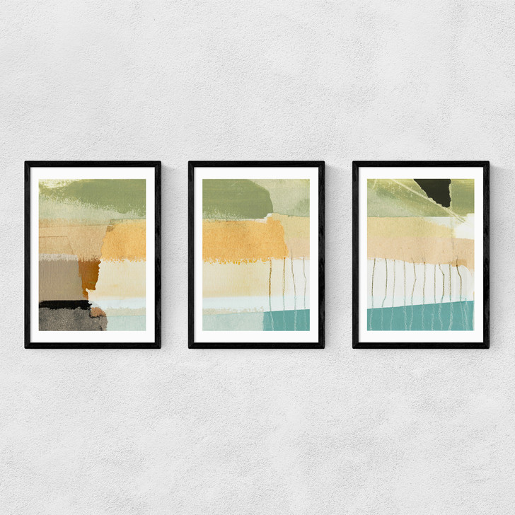 Alive Triptych Narrow Black Frame