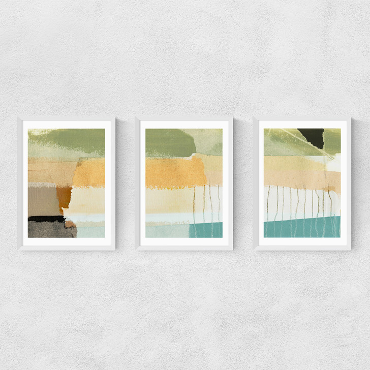 Alive Triptych Narrow White Frame