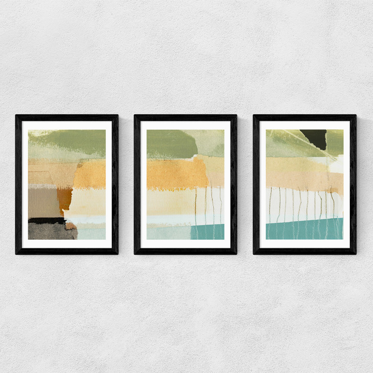 Alive Triptych Medium Black Frame