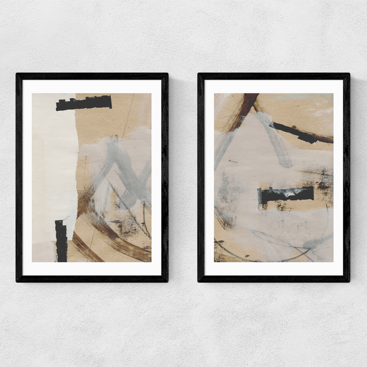 Reunion Diptych Narrow Black Frame