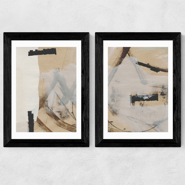Reunion Diptych Wide Black Frame