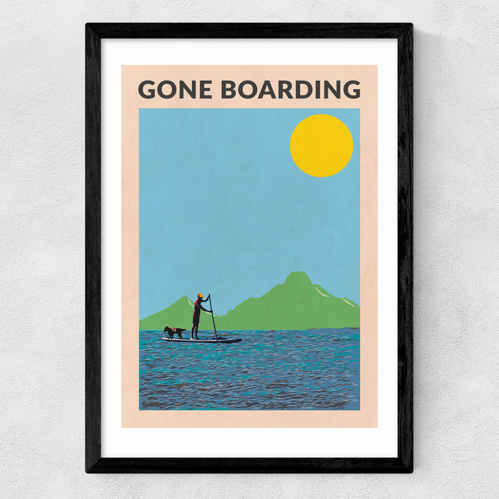 Gone Boarding Medium Black Frame