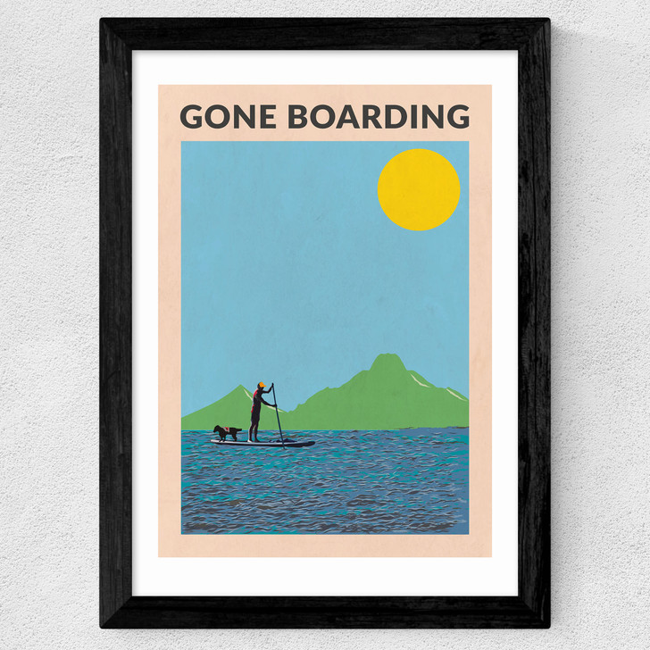 Gone Boarding Wide Black Frame