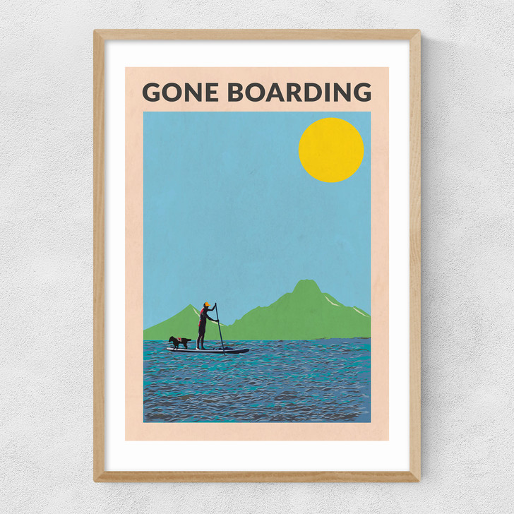 Gone Boarding Narrow Oak Frame