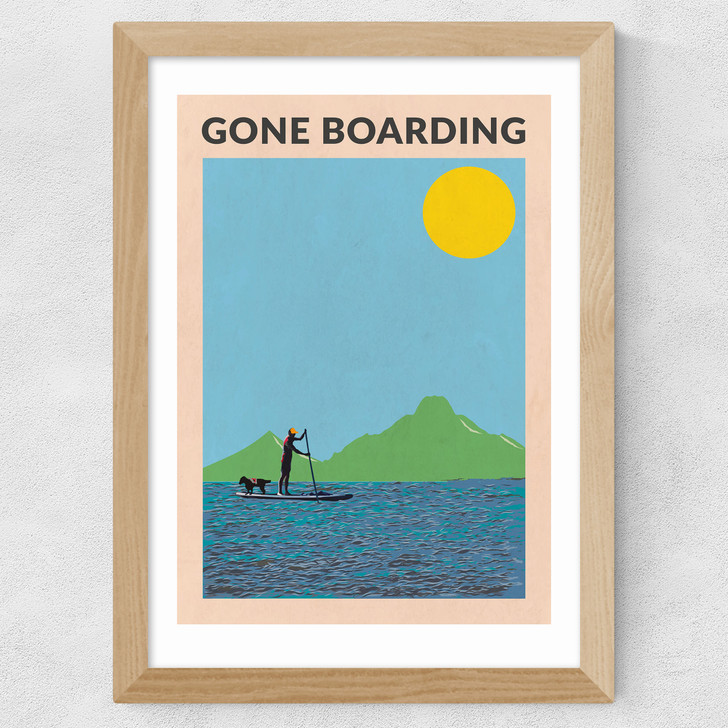 Gone Boarding Wide Oak Frame