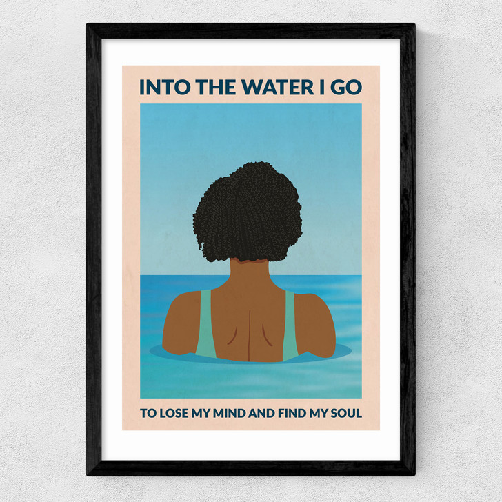 Into the Water I Go Medium Black Frame