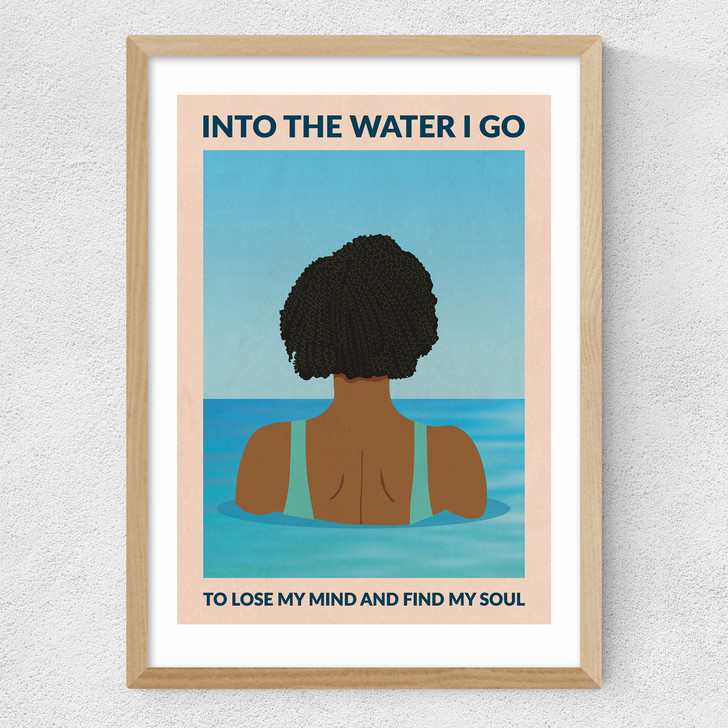 Into the Water I Go Medium Oak Frame