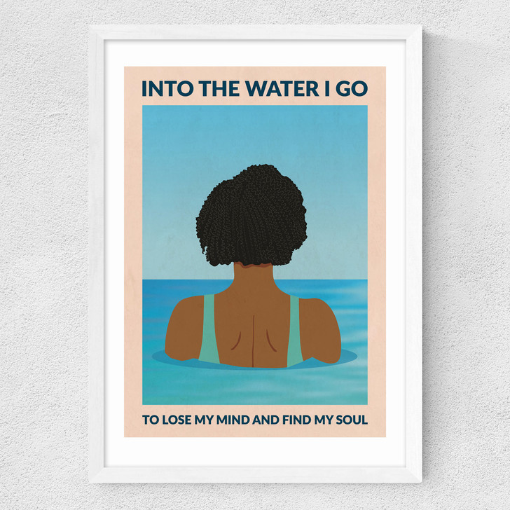 Into the Water I Go Medium White Frame