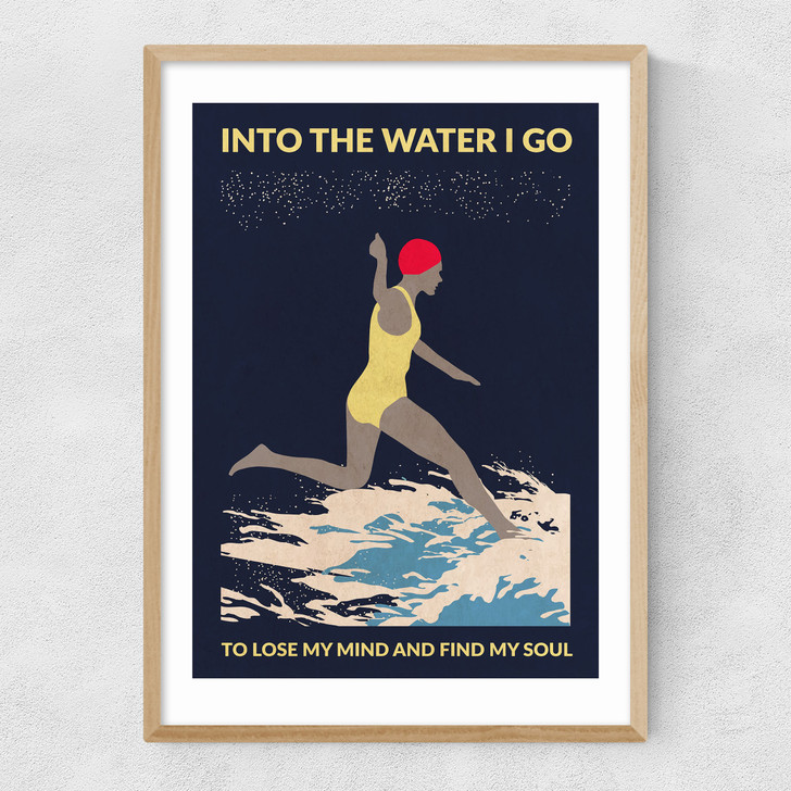 Night Swimmer Narrow Oak Frame