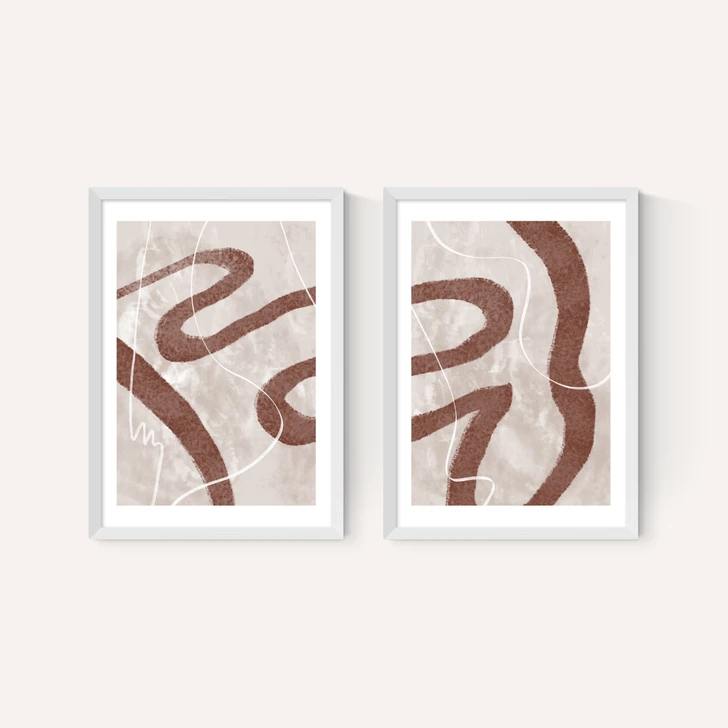 Abstract Fuzz Diptych