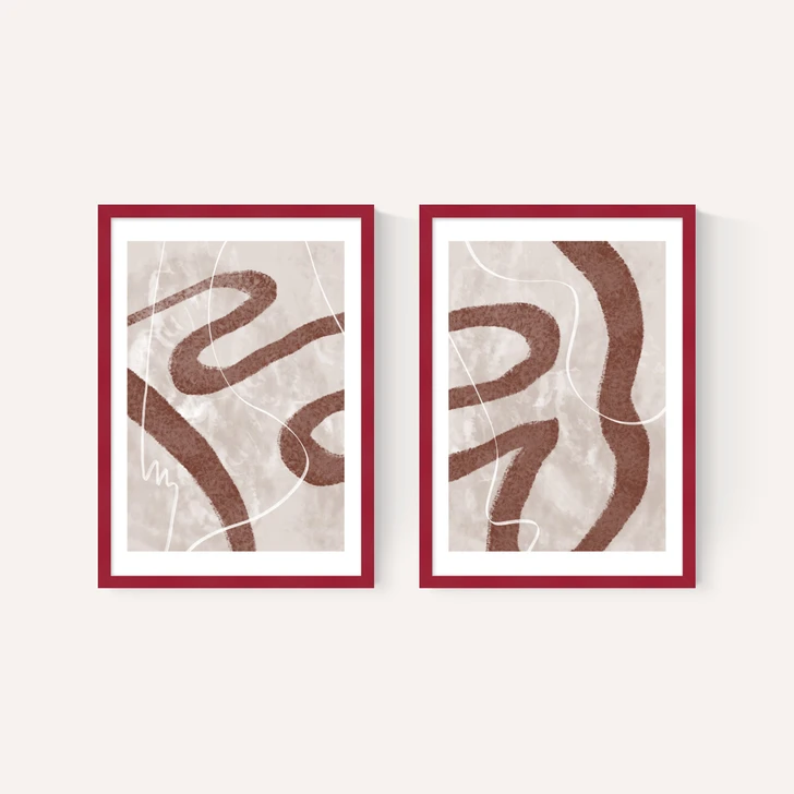 Abstract Fuzz Diptych