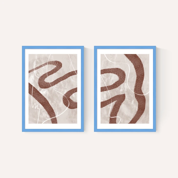 Abstract Fuzz Diptych
