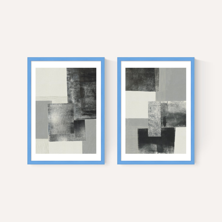 Monochrome Blocks Diptych
