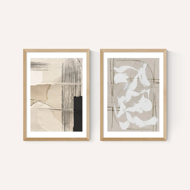 Paper Abstract Diptych