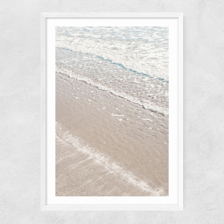 Beach 4 Narrow White Frame