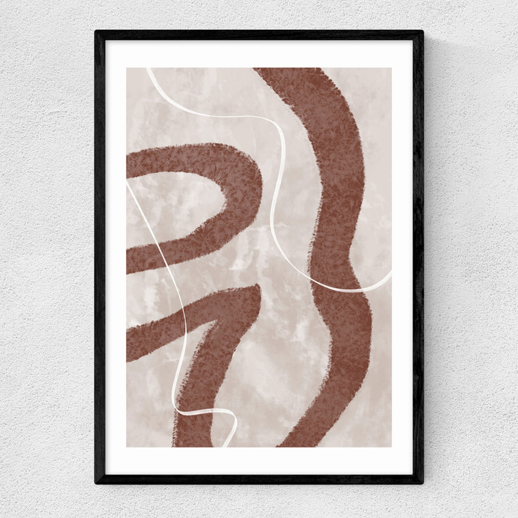 Abstract Fuzz Narrow Black Frame