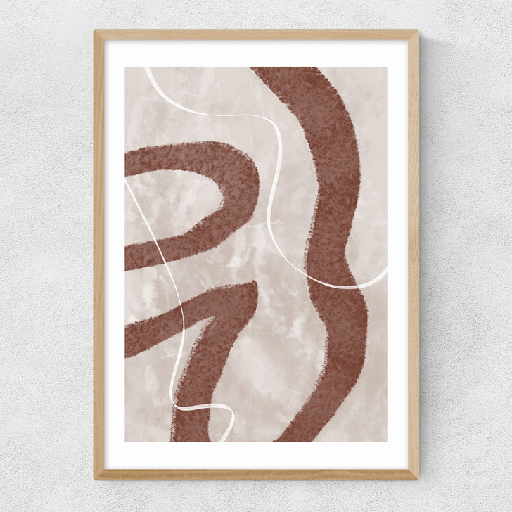 Abstract Fuzz Narrow Oak Frame