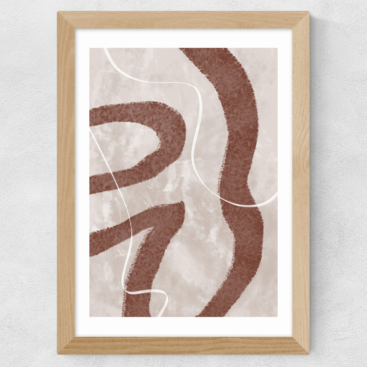 Abstract Fuzz Wide Oak Frame