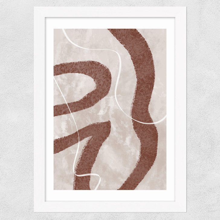 Abstract Fuzz Wide White Frame