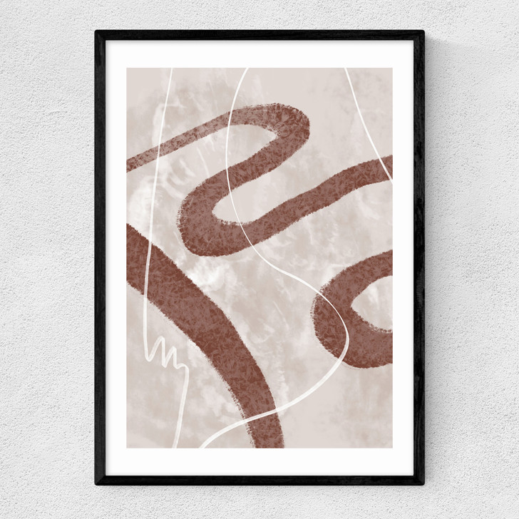 Abstract Fuzz 02 Narrow Black Frame