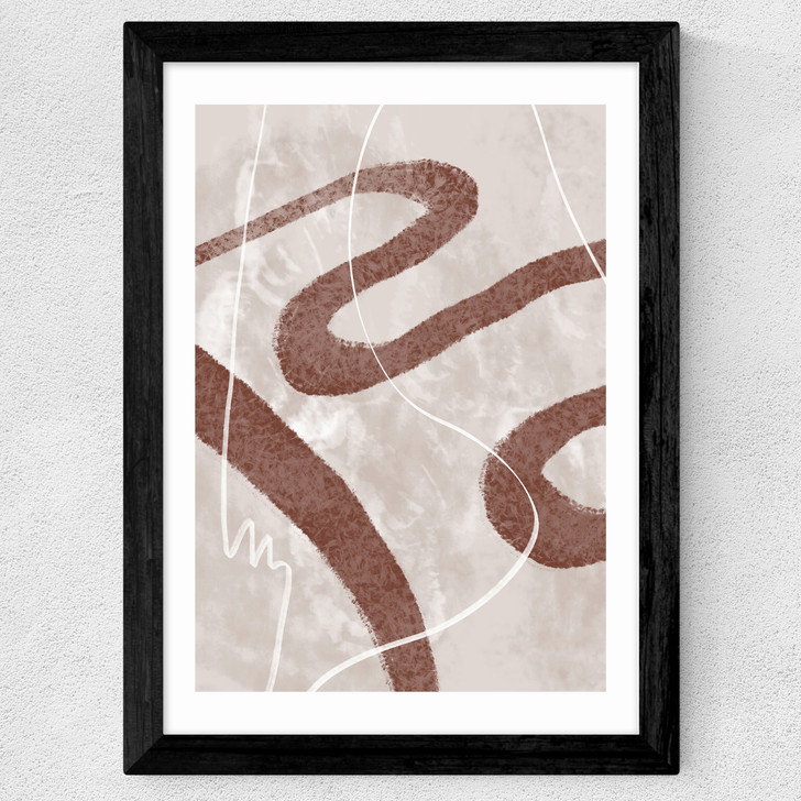 Abstract Fuzz 02 Wide Black Frame