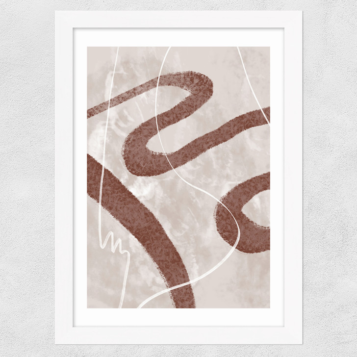 Abstract Fuzz 02 Wide White Frame