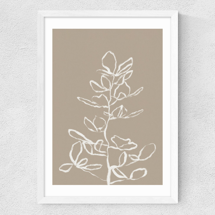 Elegant Branch Medium White Frame