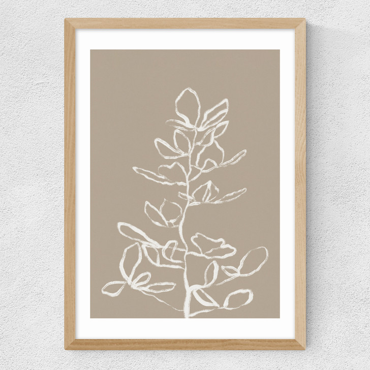 Elegant Branch Medium Oak Frame
