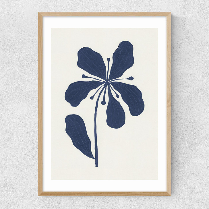 Whimsical Blossoms 2 Narrow Oak Frame