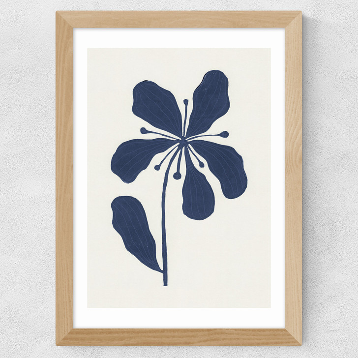 Whimsical Blossoms 2 Wide Oak Frame