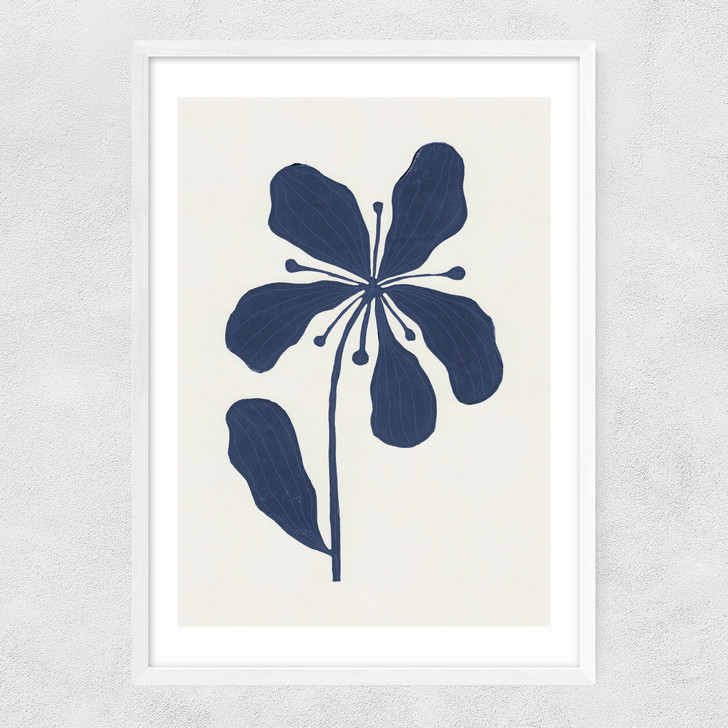 Whimsical Blossoms 2 Narrow White Frame