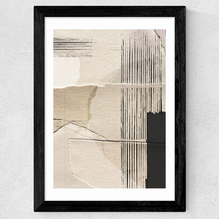 Paper Abstract Wide Black Frame