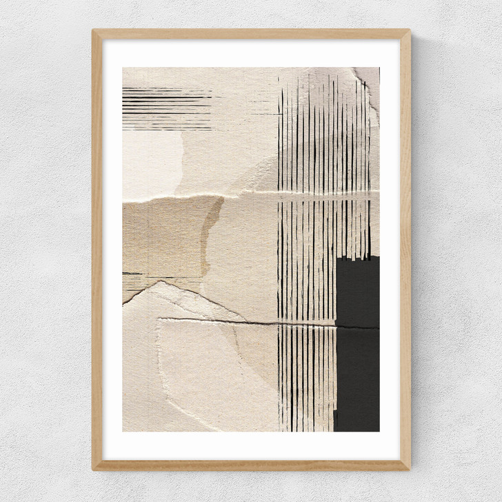 Paper Abstract Narrow Oak Frame