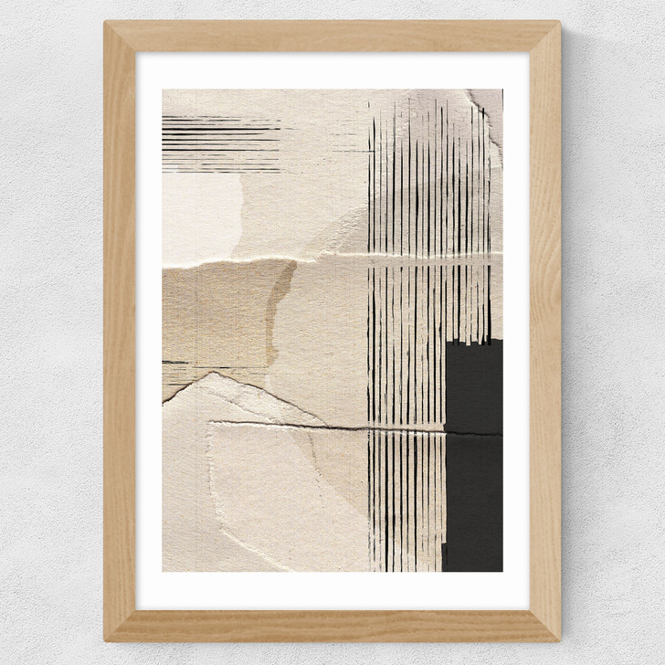 Paper Abstract Wide Oak Frame