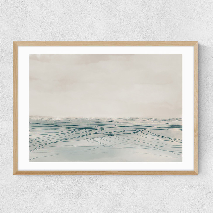 Still Sea Narrow Oak Frame