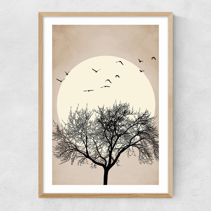 Dreamers (Bright) Narrow Oak Frame