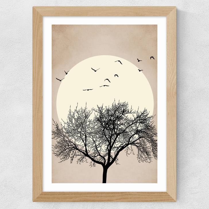 Dreamers (Bright) Wide Oak Frame