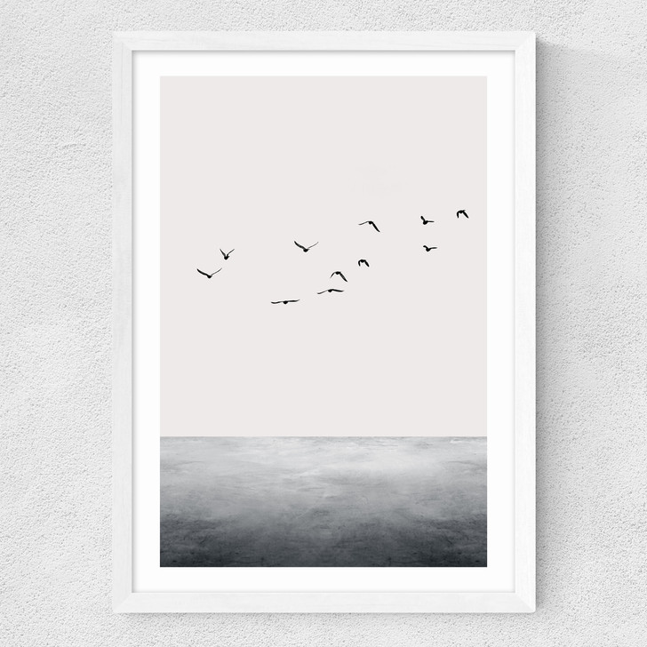 The Ocean Medium White Frame