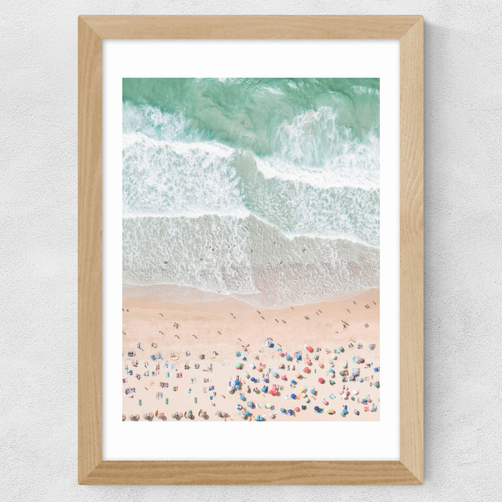 Aerial I Wide Oak Frame