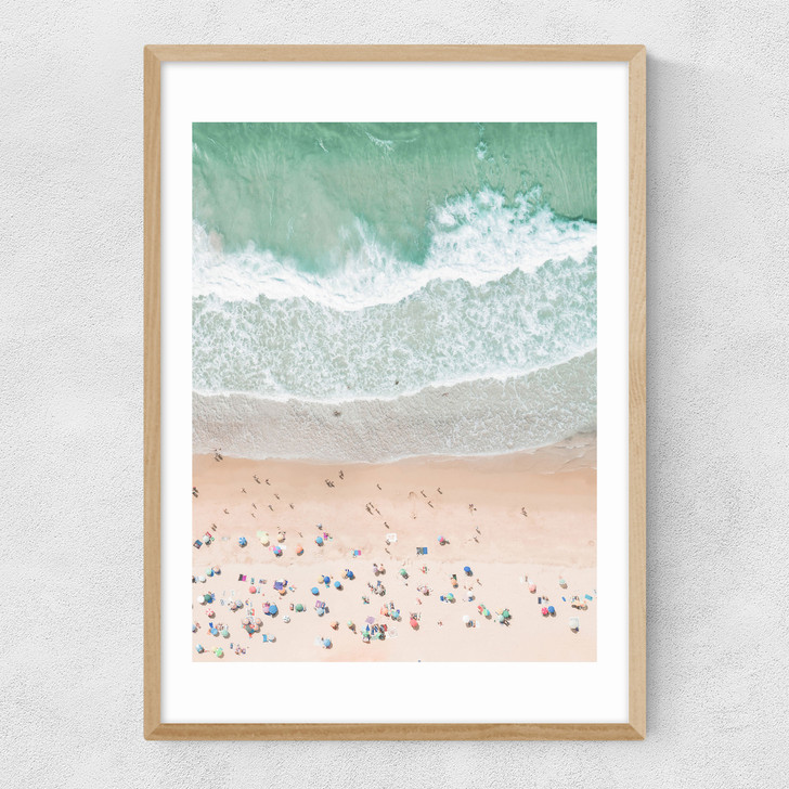 Aerial II Narrow Oak Frame