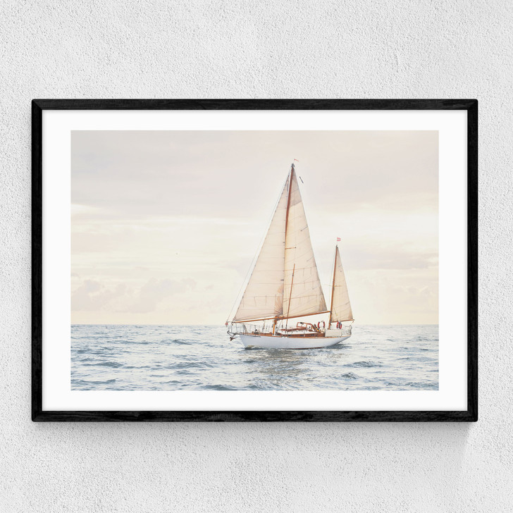 Sailboat Narrow Black Frame