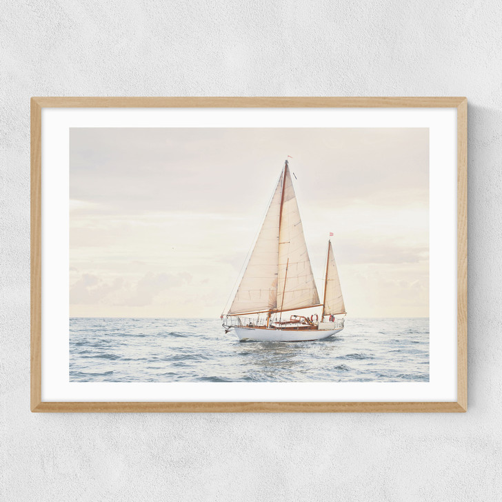 Sailboat Narrow Oak Frame